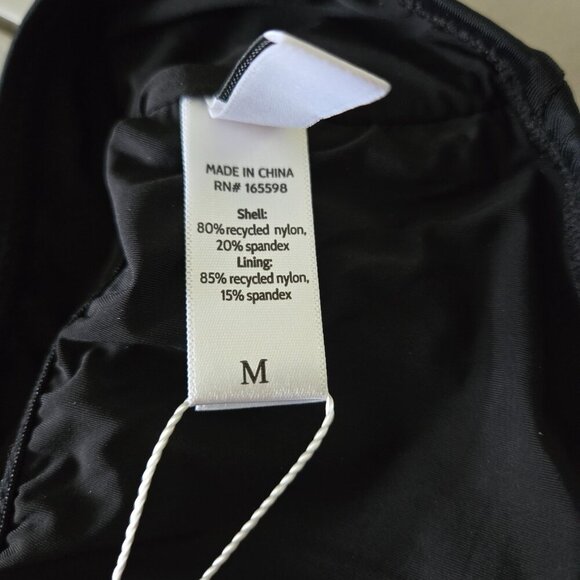 NWT Andie Nantucket One Shoulder One Piece Swimsuit Black M - Picture 5 of 5